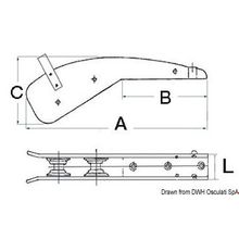 Osculati SS roller for anchors 16 25 kg, 01.336.03