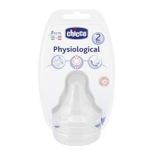 Соска Chicco силиконовая, средн. поток, 2+, 2 шт., 310205085