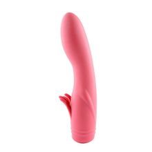 Розовый вибратор с усиками ULTI CLIMAX RECHARGEABLE VIBRATOR - 17 см. Розовый