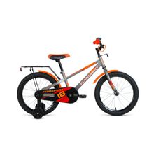 Детский велосипед FORWARD Meteor 18 серый оранжевый (2021)