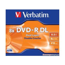Диски DVD-R 8.5Gb Verbatim 8х  Jewel  Dual layer  &lt;43596&gt;