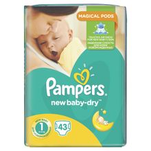 Pampers New Baby-Dry Newborn 2-5 кг 43 шт
