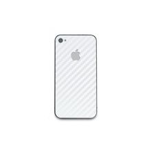 для iPhone Наклейка для Apple iPhone 4 на заднюю часть (Carbon Fiber Skin White)