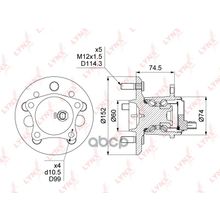 Ступица Колеса | Зад Лев | LYNXauto арт. WH1493