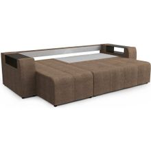 Сильва Диван угловой Версаль snow brown savana latte