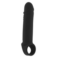 Чёрная удлиняющая насадка Stretchy Penis Extension No.31 (75037)