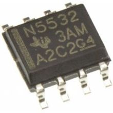 NE5532D, 2-х канальный, малошумящий операционный усилитель, 10МГц, ±15В, 9В мкс, [SO-8]
