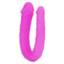 California Exotic Novelties Розовый двусторонний фаллоимитатор Silicone Double Dong AC DC - 30,5 см.