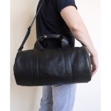 Carlo Gattini Мужская спортивная сумка из кожи Доссоло черная