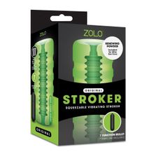 Zolo Зеленый мастурбатор с вибрацией Zolo Original Squeezable Vibrating Stroker