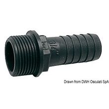 Osculati PP male hose adaptor 11 4 x 30 mm, 17.234.08