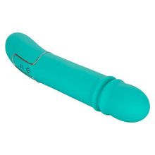 California Exotic Novelties Бирюзовый гладкий вибратор Shameless Flirt - 25,5 см. (бирюзовый)