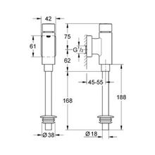 Cмывное устройство для писсуара Grohe Rondo (37342)