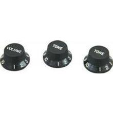 STRAT REPLACEMENT KNOBS (1V,2T) BLACK DM2111BK