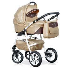 Caretto 2 в 1 Adriano светло-бежевая шоколадная кожа