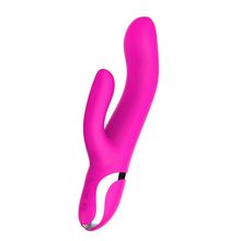 Розовый вибратор-кролик NAGHI NO.43 RECHARGEABLE DUO VIBRATOR - 23 см.