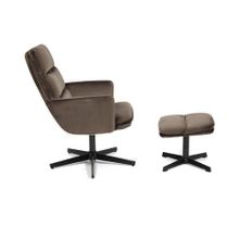 Tetchair Кресло ALFRED с банкеткой (mod. DM7574-1) , коричневый (37-brown)