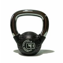 Original FitTools Гиря 4 кг с хромированной ручкой полиуретановая (CPU) OFT FT-KB-CPU-4