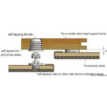 Osculati Self-tapping clip 16.8 mm-hole, 10.464.01