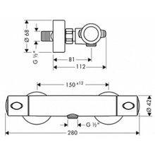 Термостат Hansgrohe Ecostat 1001 SL 13261000 для душа