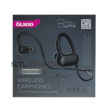 Наушники внутриканальные беспроводные Olmio BTE-01, Bluetooth 4.1, черные