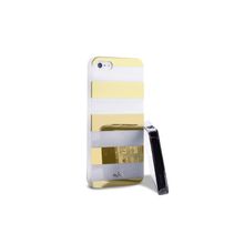 Puro чехол для iPhone 5 Stripe Cover белый золотистый