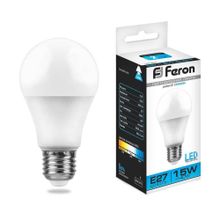 Feron Лампа светодиодная Feron E27 15W 6400K Шар Матовая LB-94 25630 ID - 235015