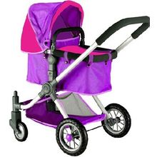 R-toys 646 Кукольная коляска-трансформер, цвет фиолетовый-фуксия