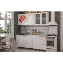 BTS Кухня 2,0м Айс -крим (белый глянец) ID - 300254