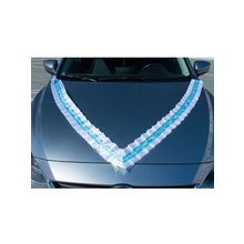 Свадебная лента-волна на автомобиль бело-голубая "Совет да Любовь" (SL-1009689) K010788