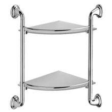 Полка стеклянная 2-ярусная угловая Frap F1507-2