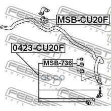 Втулка Стабилизатора | Перед Прав Лев | Mitsubishi Lancer Lancer Cedia Cs Ct# 2000.03-2009.08 [Jpn] D=26 Мм Febest арт. MSBCU20F