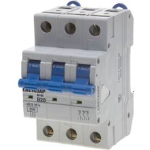 Выключатель автоматический СВЕТОЗАР 3-полюсный, 40 A, "B", откл. сп. 6 кА, 400 В