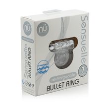 NU Sensuelle Прозрачное эрекционное виброкольцо BULLET COCKRING