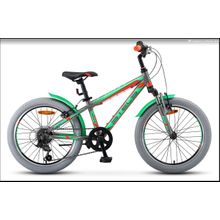 20" STELS Pilot-260 Gent 2019 (6ск, алюм, аморт.вилка, Vbr, Shimano - Shimano трещотка 6ск)(V010, рама 11", серый)