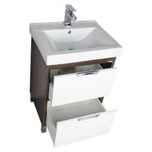 Тумба с раковиной Aquanet Гретта 60  2 ящика венге