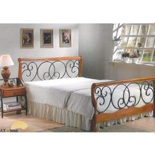 Кровать AT-9066 (Размер кровати: 160Х200, Цвет: Rose oak - Темная вишня)