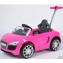 VIP Toys ZW460 Каталка-автомобиль AUDI с муз.рулем, родит.ручкой - розовый