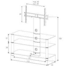 Стойка под телевизор Sonorous PL 2330 B-SLV