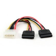 Переходник питания Molex - 2xSATA, 0.15 м, Cablexpert (CC-SATA-PSY)