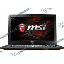 Ноутбук MSI "GP62M 7REX-1281RU" (Core i7 7700HQ-2.80ГГц, 8ГБ, 1000ГБ, GFGTX1050Ti, LAN, WiFi, BT, WebCam, 15.6" 1920x1080, W10 H), черный [140309]