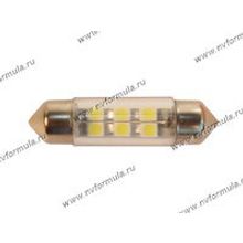 Лампа светодиод 12V S8.5 T11x36 6SMD(3528) белая