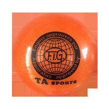 Бренд не указан Мяч для художественной гимнастики RGB-102, 15 см, оранжевый, с блестками