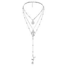 Многослойное колье "Крест и Роза" (арт. 81124-7)