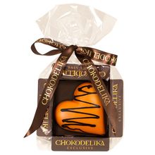 Маленькая шоколадка Chokodelika "Сердце" апельсиновое