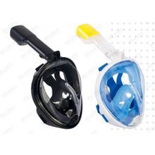 Маска для плавания с трубкой (Маска для снорклинга, черная L XL)