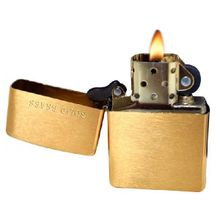 Зажигалка золотистая матовая Zippo с покрытием Brushed Brass