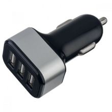 Зарядное автомобильное устройство Perfeo 3.1A, 3xUSB, чёрное (I4622)