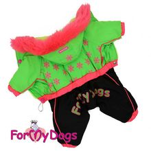 Зимний комбинезон для собак ForMyDogs зеленый для девочки FW299-2015 BF