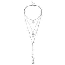 Многослойное колье "Крест и Роза" (арт. 81124-7)